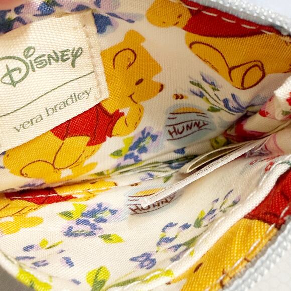 Vera Bradley Winnie The Pooh Zip ID Case - Disney Gingham Wallet Piglet Cotton - Picture 7 of 7